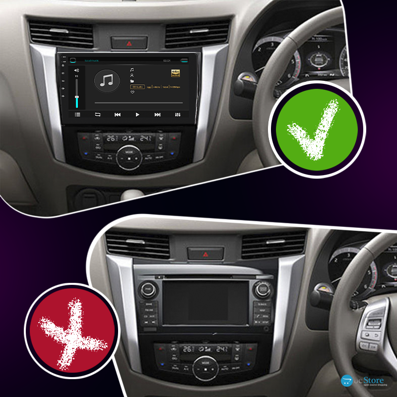 Штатная магнитола Lesko для Nissan Navara (Frontier) IV (D23) 2014-2016 экран 10" 4/64Gb 4G Wi-Fi GPS Top
