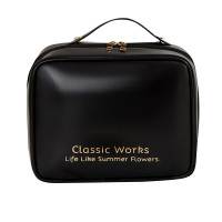 Органайзер косметичка BK-HZB-12 для хранения косметики компактный бьюти бокс переносной на молнии и с ручкой Black