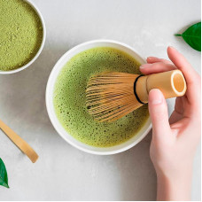 Венчик из белого бамбука AL45231 для приготовления чая матча Часен Чашен 120 ворсинок