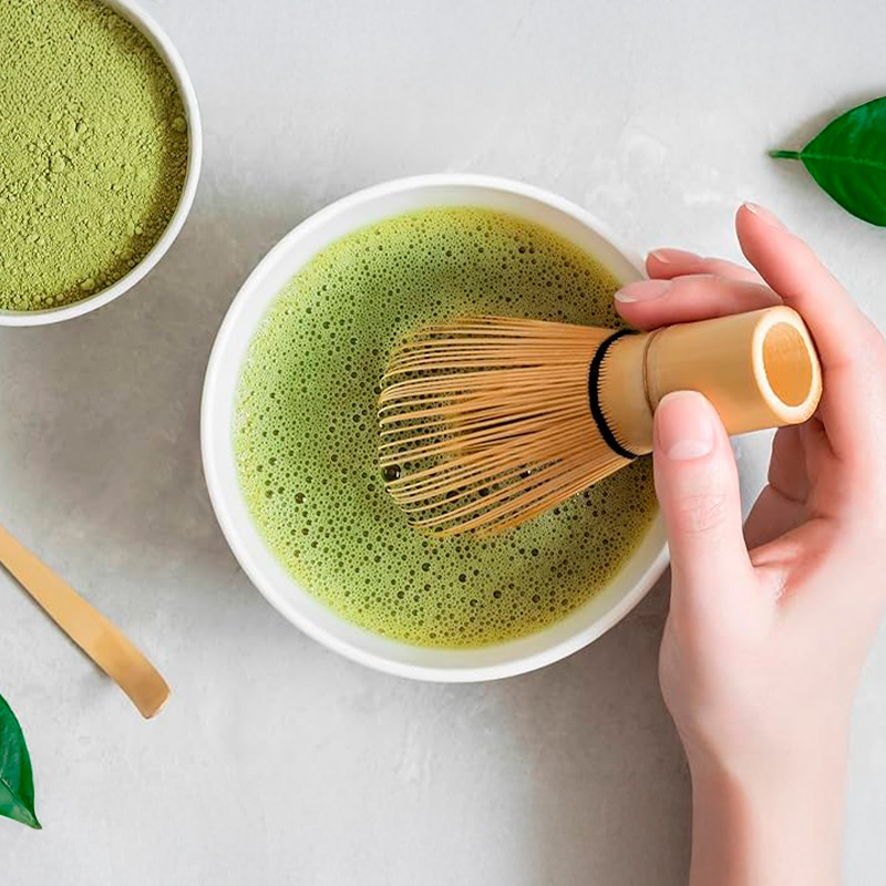 Венчик из белого бамбука AL45231 для приготовления чая матча Часен Чашен 120 ворсинок