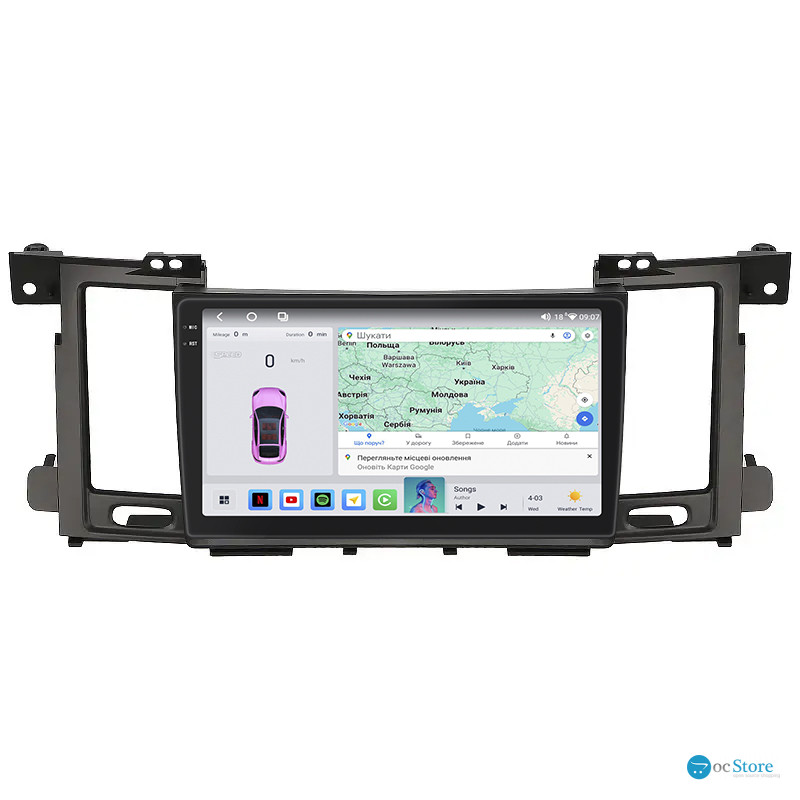 Штатная магнитола Lesko для Nissan Patrol VI (Y62) 2010-2014 экран 9" 4/64 QLED CarPlay 4G Wi-Fi GPS 360 Prime