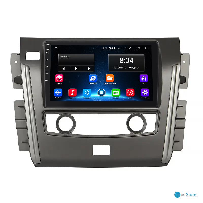 Штатная магнитола Lesko для Nissan Patrol VI (Y62) ver 2 2010-2020 экран 10" 2/32Gb Wi-Fi GPS Base