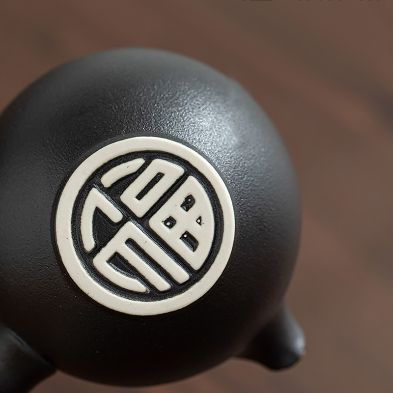 Дорожный набор для чайной церемонии керамический Black Sand