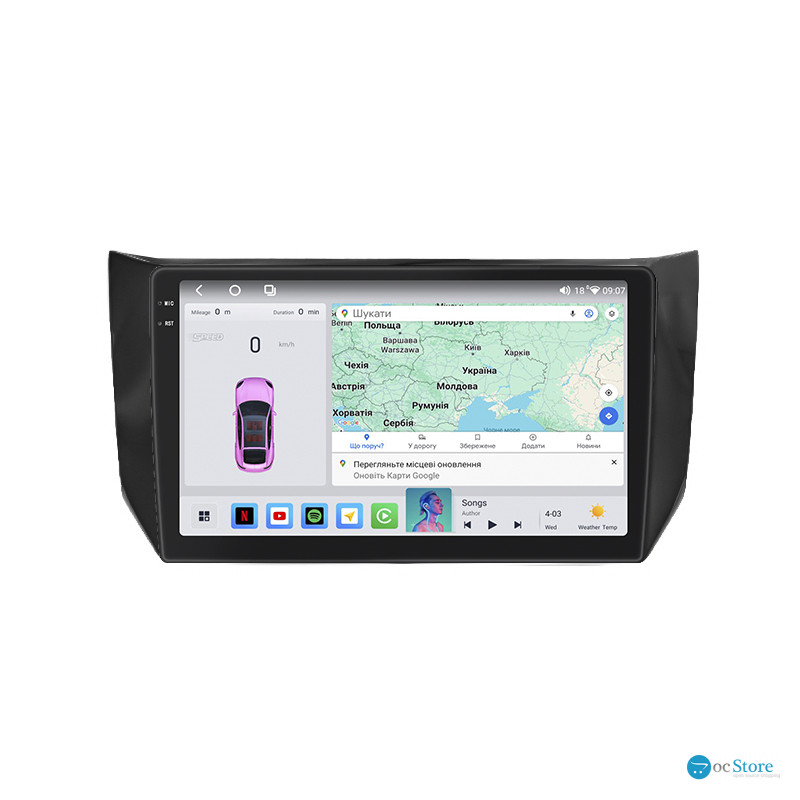 Штатная магнитола Lesko для Nissan Sentra VII (B17) 2012-2017 экран 10" 4/64 QLED CarPlay 4G Wi-Fi GPS 360 Prime