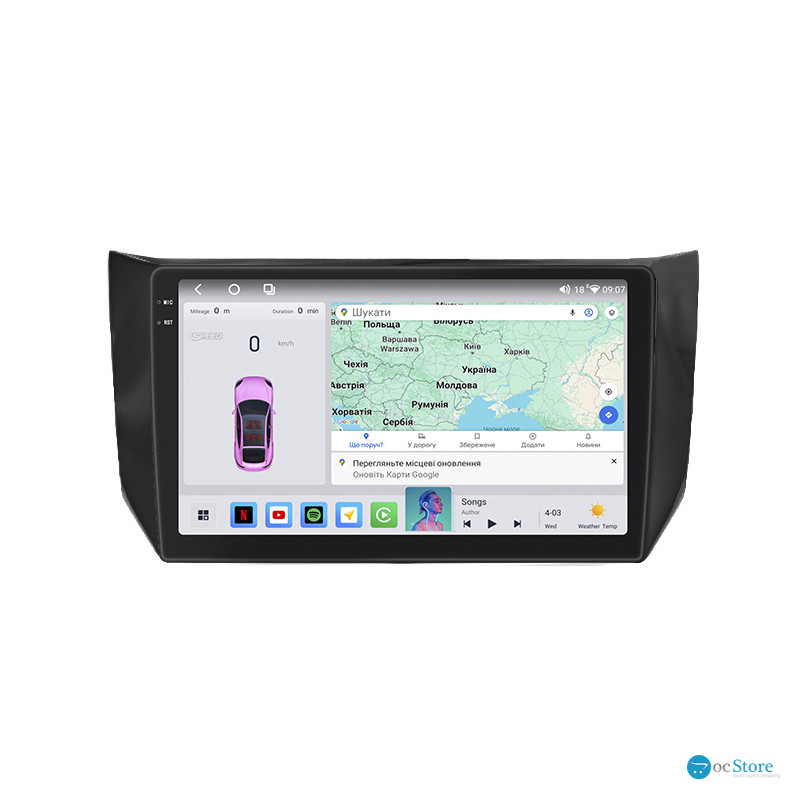Штатная магнитола Lesko для Nissan Sentra VII (B17) Рестайлинг 2015-2019 экран 10" 4/64 QLED CarPlay 4G Wi-Fi GPS 360 Prime