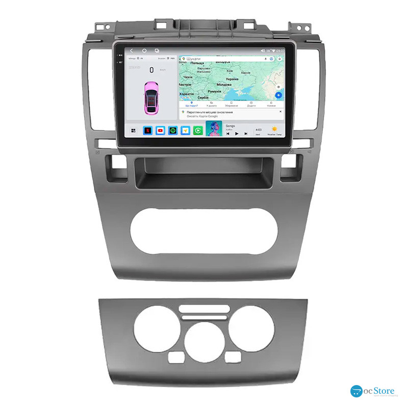 Штатная магнитола Lesko для Nissan Tiida I Рестайлинг 2010-2013 экран 9" 4/64 QLED CarPlay 4G Wi-Fi GPS 360 Prime