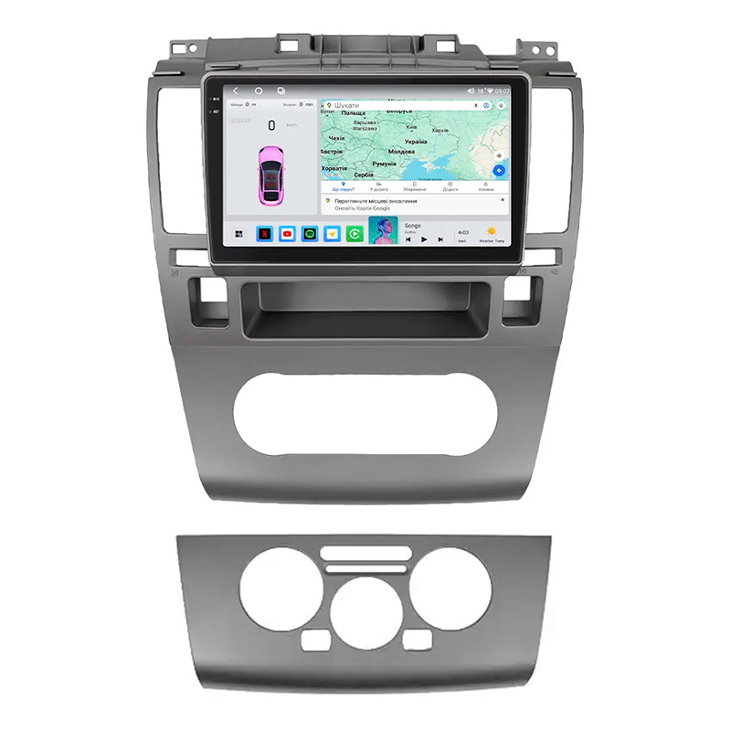 Штатная магнитола Lesko для Nissan Tiida I Рестайлинг 2010-2013 экран 9" 4/64 QLED CarPlay 4G Wi-Fi GPS 360 Prime