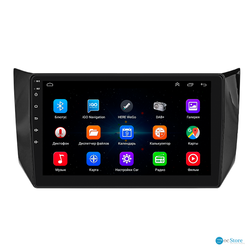 Штатная магнитола Lesko для Nissan Tiida II 2015-2018 экран 10" 1/16Gb Wi-Fi GPS Base