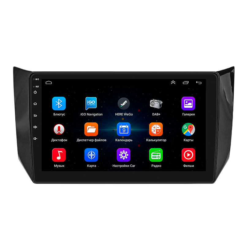 Штатная магнитола Lesko для Nissan Tiida II 2015-2018 экран 10" 1/16Gb Wi-Fi GPS Base