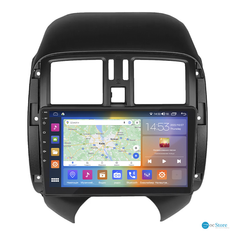 Штатная магнитола Lesko для Nissan Versa II 2012-2014 экран 9" 2/32Gb CarPlay 4G Wi-Fi GPS Prime