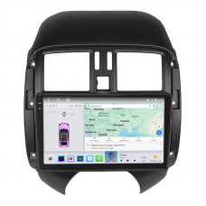 Штатная магнитола Lesko для Nissan Versa II 2012-2014 экран 9" 4/64 QLED CarPlay 4G Wi-Fi GPS 360 Prime