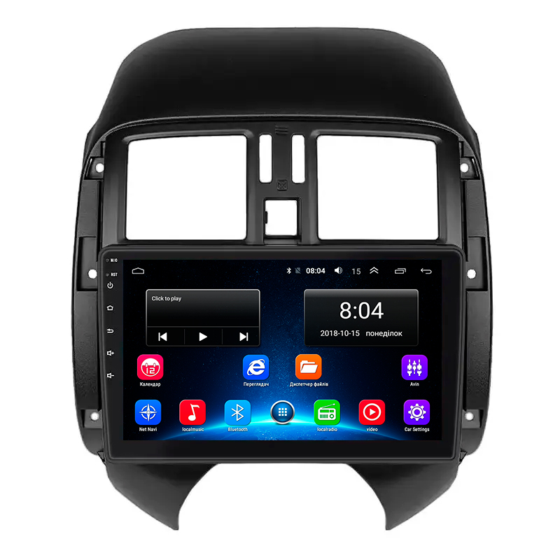 Штатная магнитола Lesko для Nissan Versa II Рестайлинг 2014-2019 экран 9" 2/32Gb Wi-Fi GPS Base