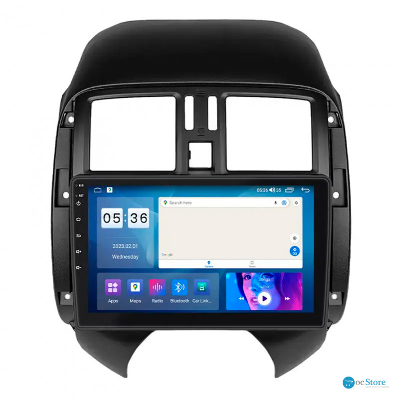 Штатная магнитола Lesko для Nissan Versa II Рестайлинг 2014-2019 экран 9" 4/64Gb CarPlay 4G Wi-Fi GPS Prime