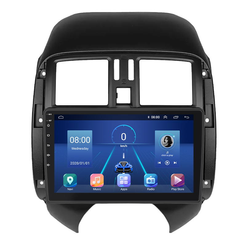 Штатная магнитола Lesko для Nissan Versa II Рестайлинг 2014-2019 экран 9" 4/64Gb 4G Wi-Fi GPS Top