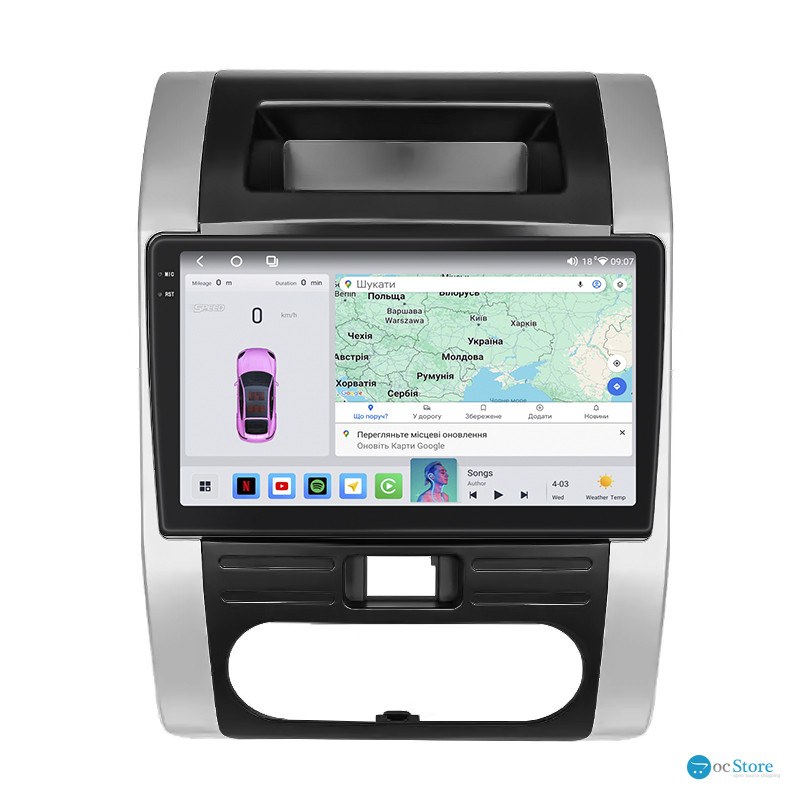 Штатная магнитола Lesko для Nissan X-Trail II Рестайлинг 2010-2015 экран 10" 4/64 QLED CarPlay 4G Wi-Fi GPS 360 Prime