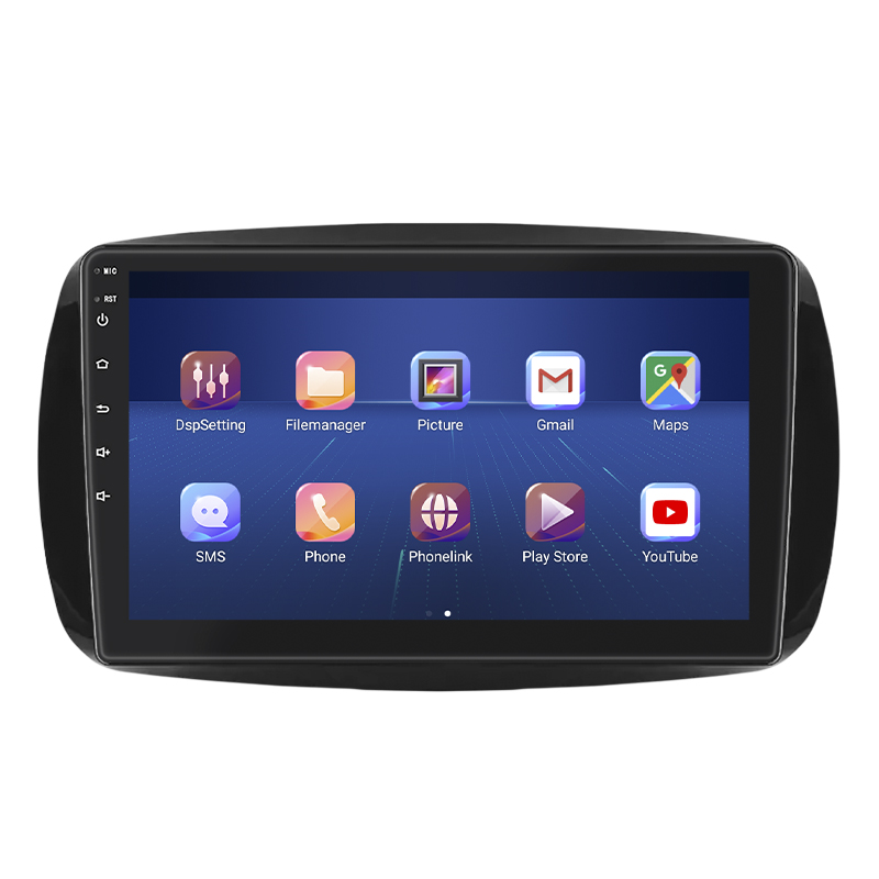 Штатная магнитола Lesko для Smart Fortwo III 2014-н.в. экран 9" 2/32Gb 4G Wi-Fi GPS Top