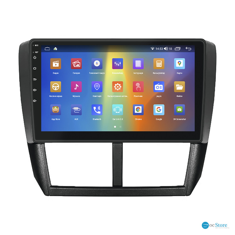 Штатная магнитола Lesko для Subaru Forester III Рестайлинг 2011-2013 экран 9" 2/32Gb CarPlay 4G Wi-Fi GPS Prime