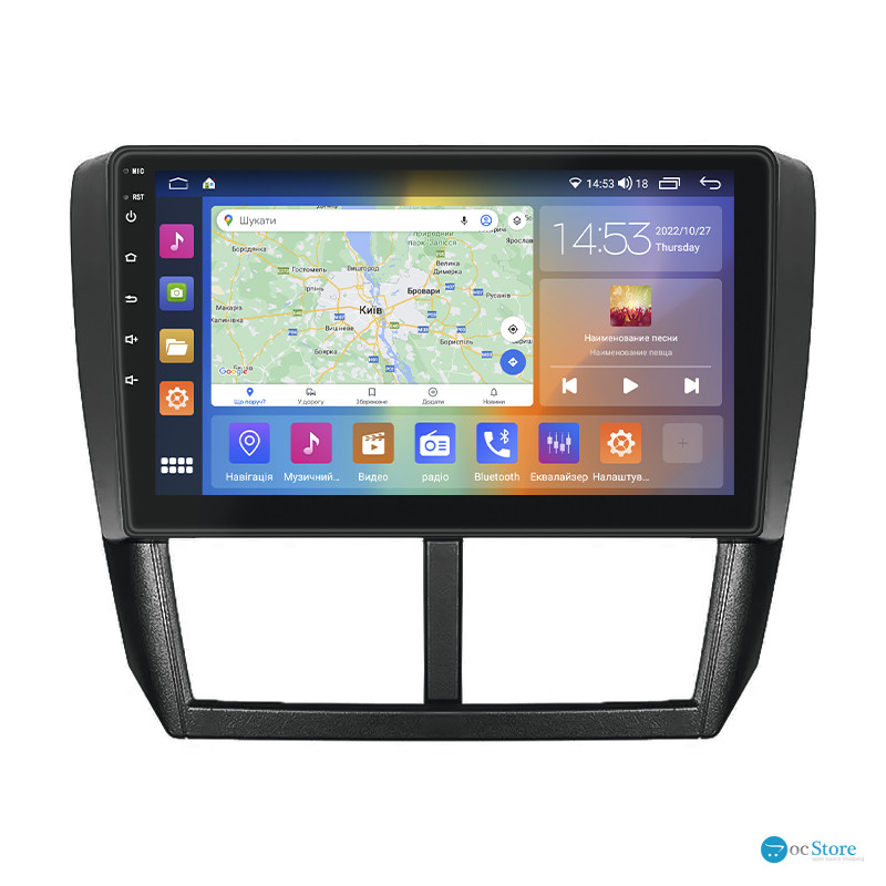 Штатная магнитола Lesko для Subaru Forester III Рестайлинг 2011-2013 экран 9" 4/64Gb CarPlay 4G Wi-Fi GPS Prime