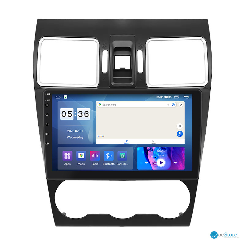 Штатная магнитола Lesko для Subaru Forester IV 2012-2015 экран 9" 2/32Gb CarPlay 4G Wi-Fi GPS Prime