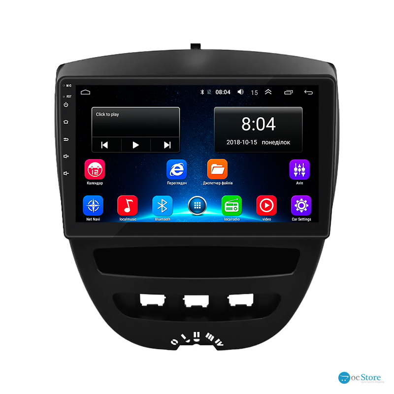 Штатная магнитола Lesko для Toyota Aygo I 2005-2009 экран 10" 2/32Gb Wi-Fi GPS Base