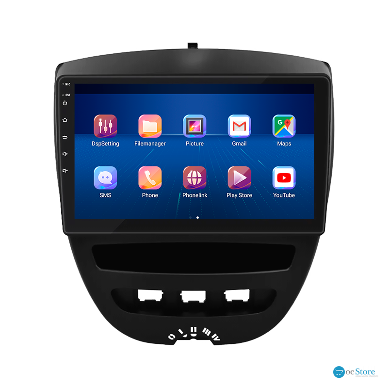 Штатная магнитола Lesko для Toyota Aygo I 2005-2009 экран 10" 4/64Gb 4G Wi-Fi GPS Top