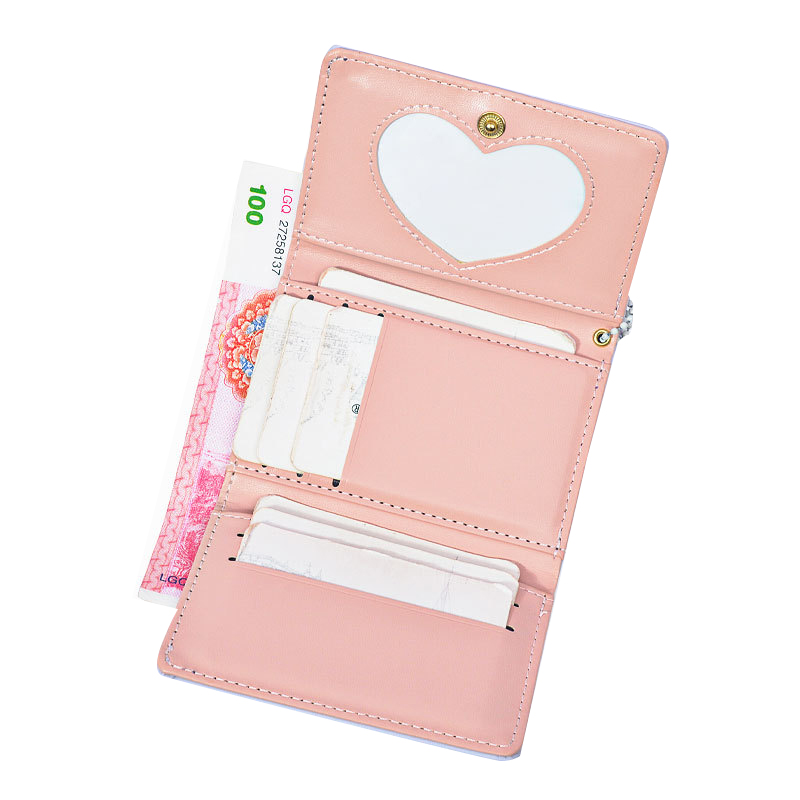 Женский кошелек EASTERN STAR C325-44 для карт повседневный с принтом кролика пушистым шариком Light Green