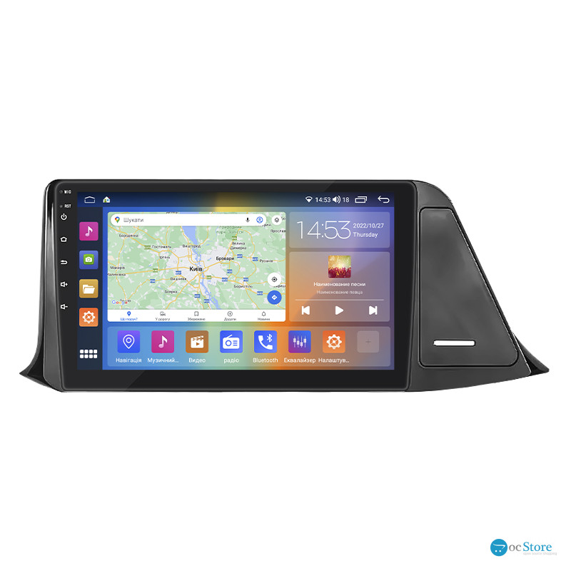 Штатная магнитола Lesko для Toyota C-HR I 2016-2019 экран 9" 4/64Gb CarPlay 4G Wi-Fi GPS Prime