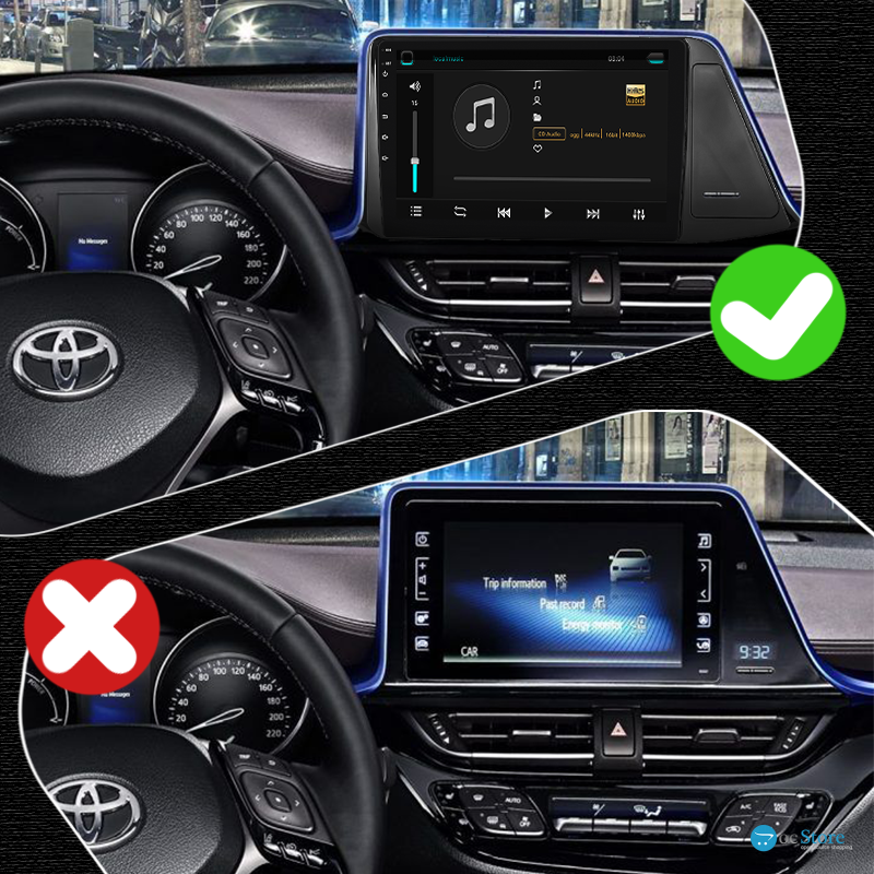 Штатная магнитола Lesko для Toyota C-HR I Рестайлинг 2019-н.в. экран 9" 2/32Gb Wi-Fi GPS Base