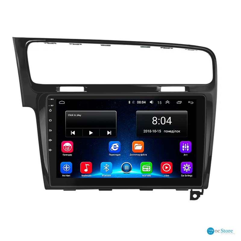 Штатная магнитола Lesko для Volkswagen Golf VII Рестайлинг 2017-н.в. экран 10" 2/32Gb Wi-Fi GPS Base