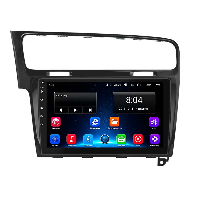Штатная магнитола Lesko для Volkswagen Golf VII Рестайлинг 2017-н.в. экран 10" 2/32Gb Wi-Fi GPS Base