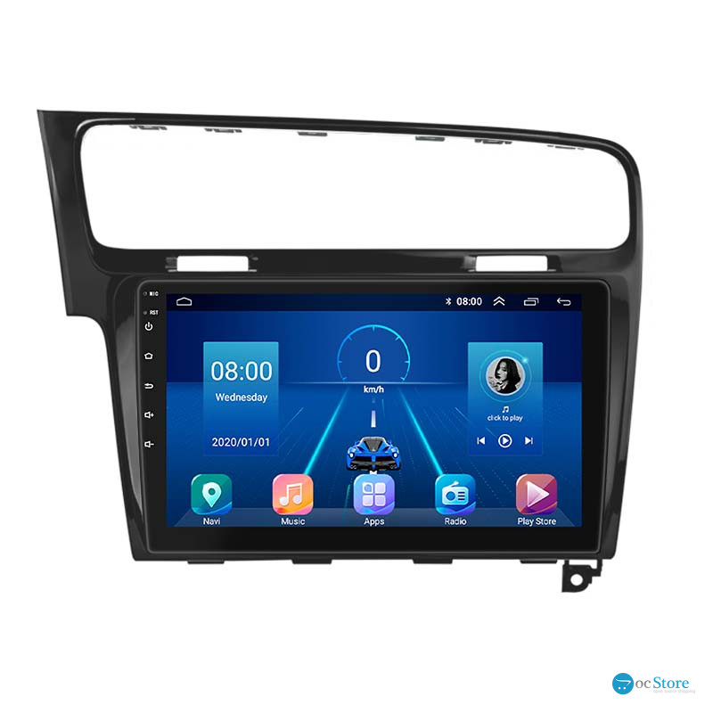 Штатная магнитола Lesko для Volkswagen Golf VII Рестайлинг 2017-н.в. экран 10" 2/32Gb 4G Wi-Fi GPS Top