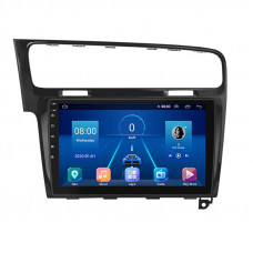 Штатная магнитола Lesko для Volkswagen Golf VII Рестайлинг 2017-н.в. экран 10" 6/128Gb 4G Wi-Fi GPS Top