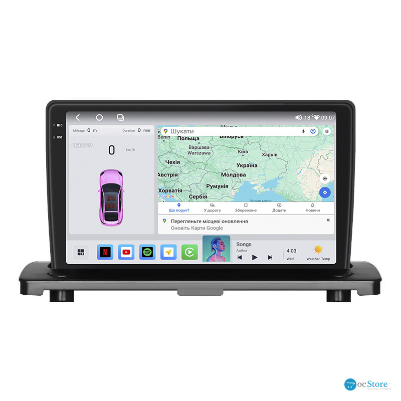 Штатная магнитола Lesko для Volvo XC90 I Рестайлинг 2006-2014 экран 9" 4/64 QLED CarPlay 4G Wi-Fi GPS 360 Prime