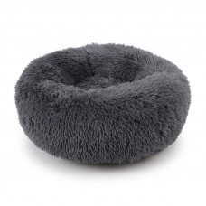 Лежак пуфик для котов собак круглый 552201 L Dark Grey