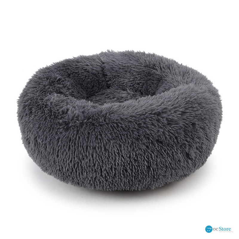Лежак пуфик для котов собак круглый 552201 L Dark Grey