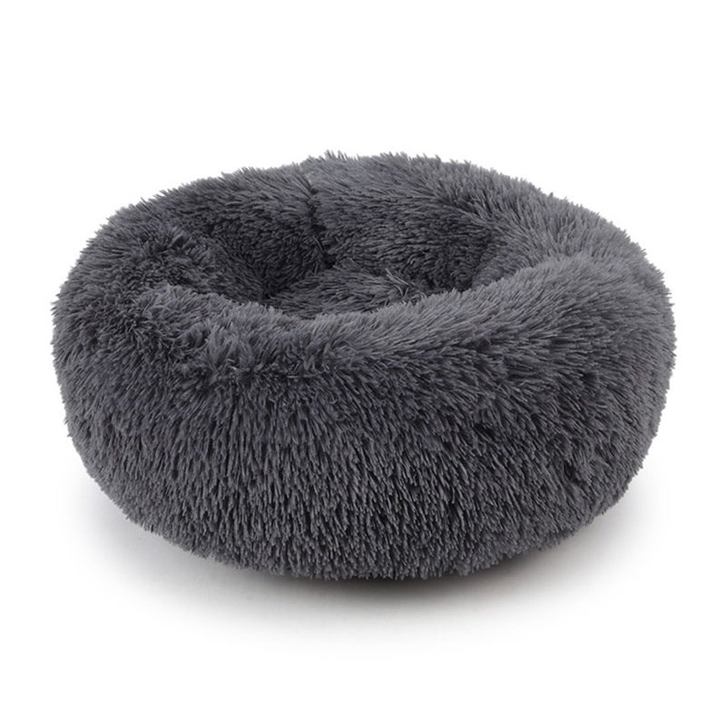 Лежак пуфик для котов собак круглый 552201 L Dark Grey