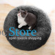 Лежак пуфик для котов собак круглый 552201 L Dark Grey
