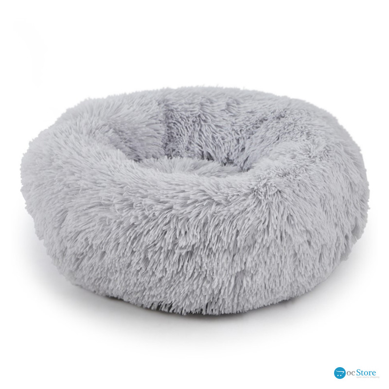 Лежак пуфик для котов собак круглый 552201 L Grey