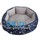 Лежак для котов собак круглый SY-2022-1208 Blue Stars L 60*18 см