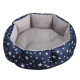 Лежак для котов собак круглый SY-2022-1208 Blue Stars L 60*18 см