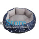 Лежак для котов собак круглый SY-2022-1208 Blue Stars M (50*18 см)