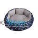 Лежак для котов собак круглый SY-2022-1208 Blue Stars S 40*18 см