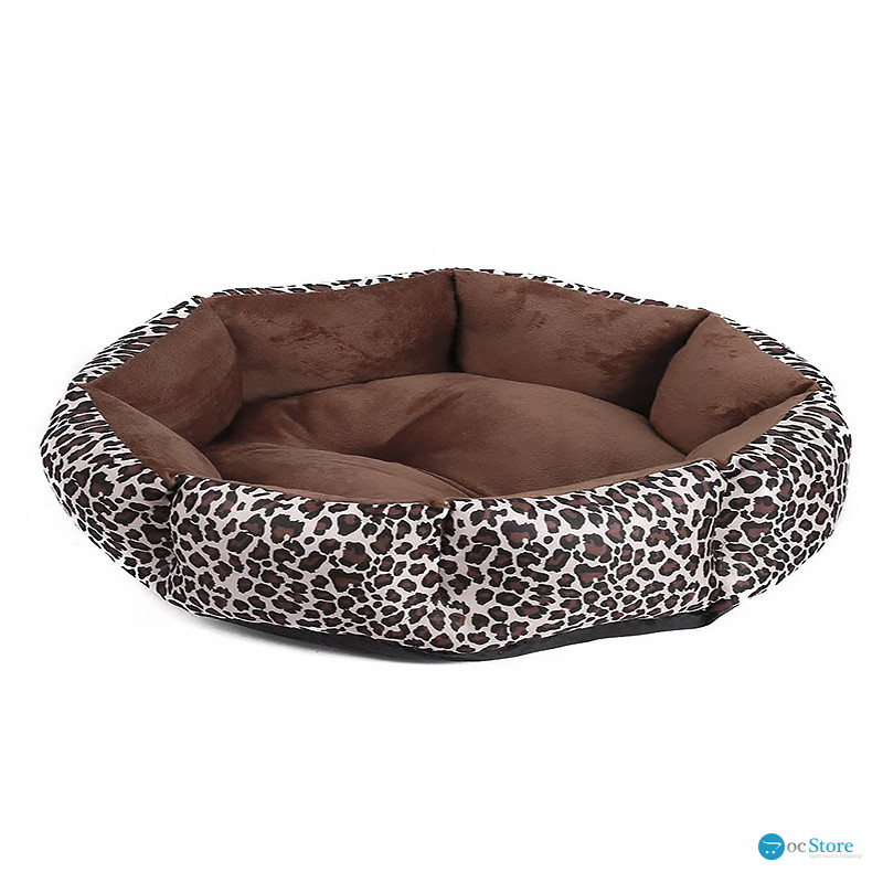 Лежак для котов собак круглый SY-2022-1208-97 Leopard L (60*18 см)