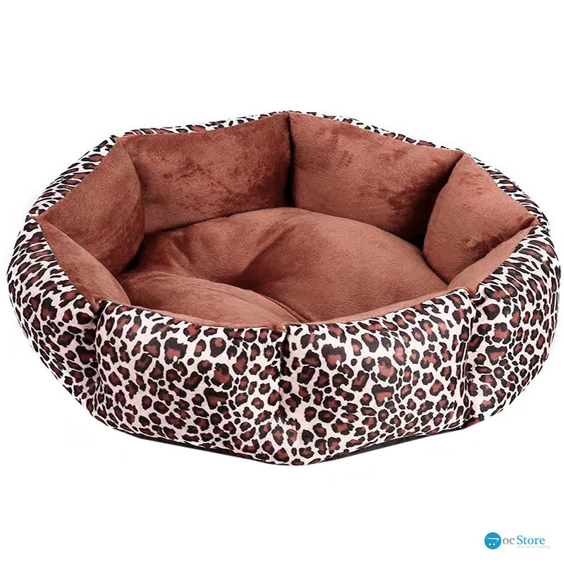 Лежак для котов собак круглый SY-2022-1208-97 Leopard M (50*18 см)