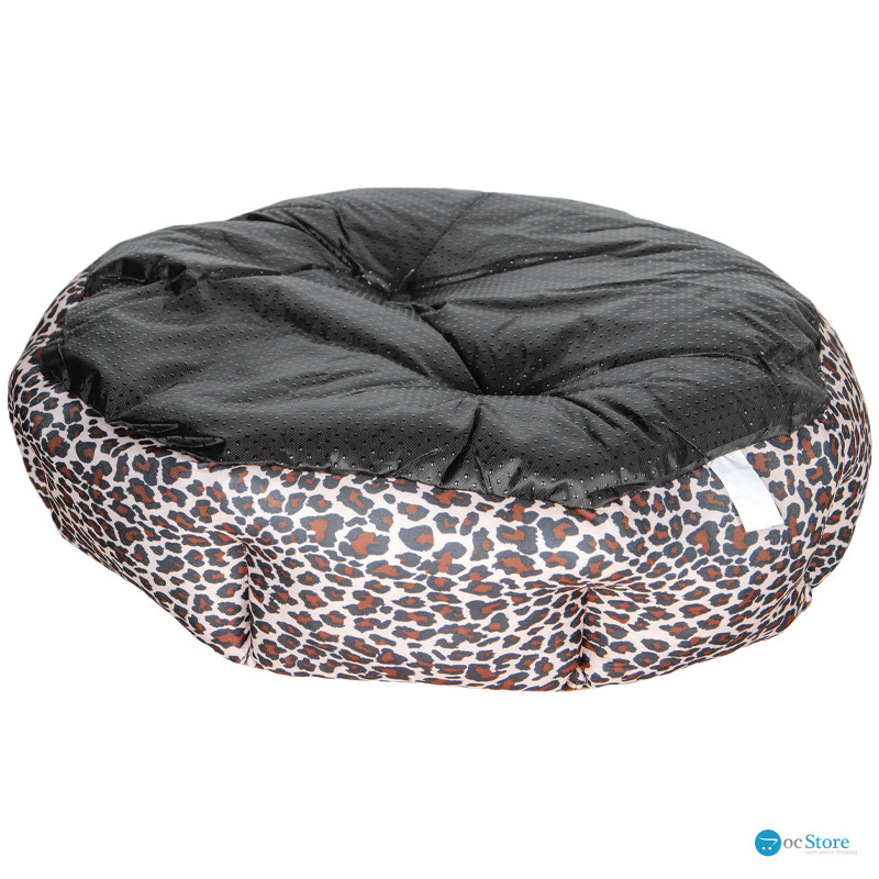 Лежак для котов собак круглый SY-2022-1208-97 Leopard M (50*18 см)