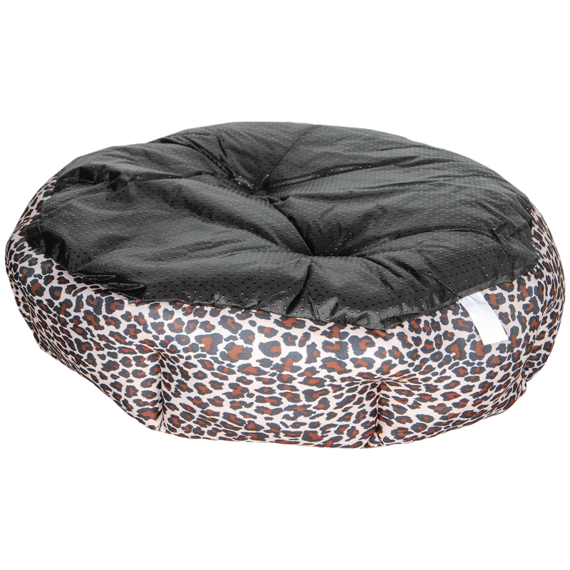 Лежак для котов собак круглый SY-2022-1208-97 Leopard M (50*18 см)