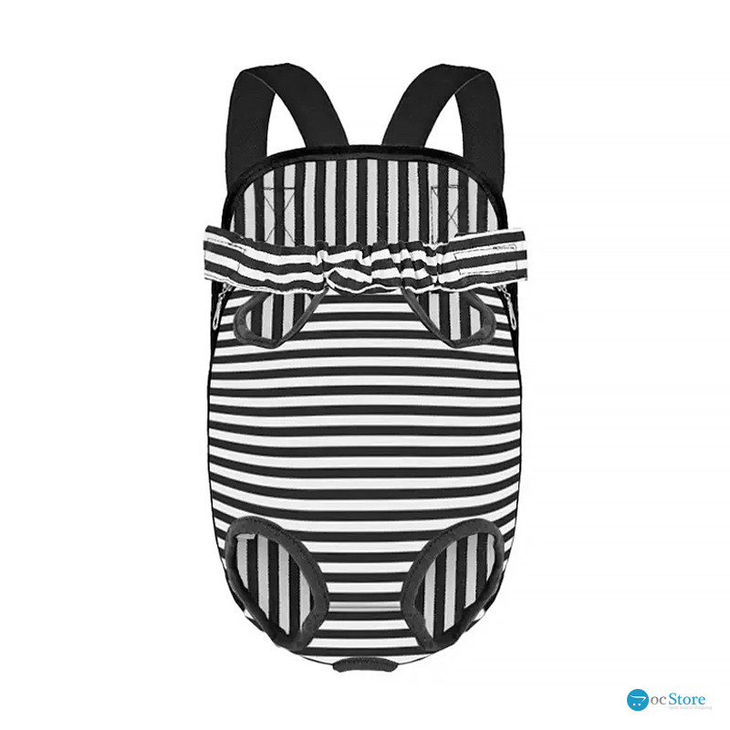 Рюкзак-кенгуру для животных DT834 Strip Black + White M