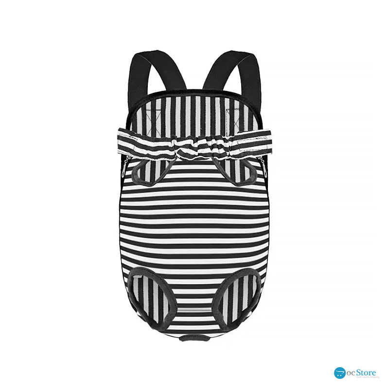 Рюкзак-кенгуру для животных DT834 Strip Black + White S