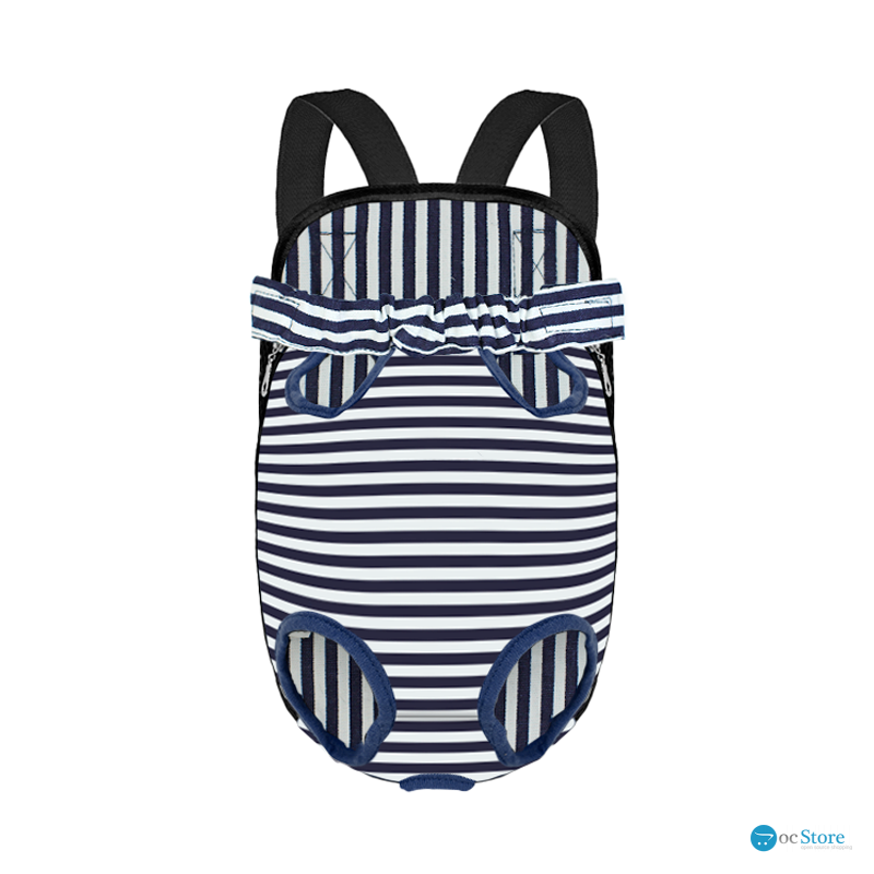 Рюкзак-кенгуру для животных DT834 Strip Dark Blue + White L