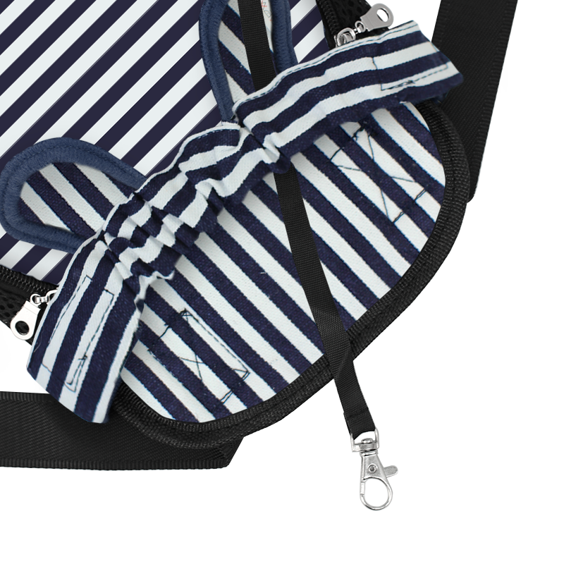 Рюкзак-кенгуру для животных DT834 Strip Dark Blue + White L